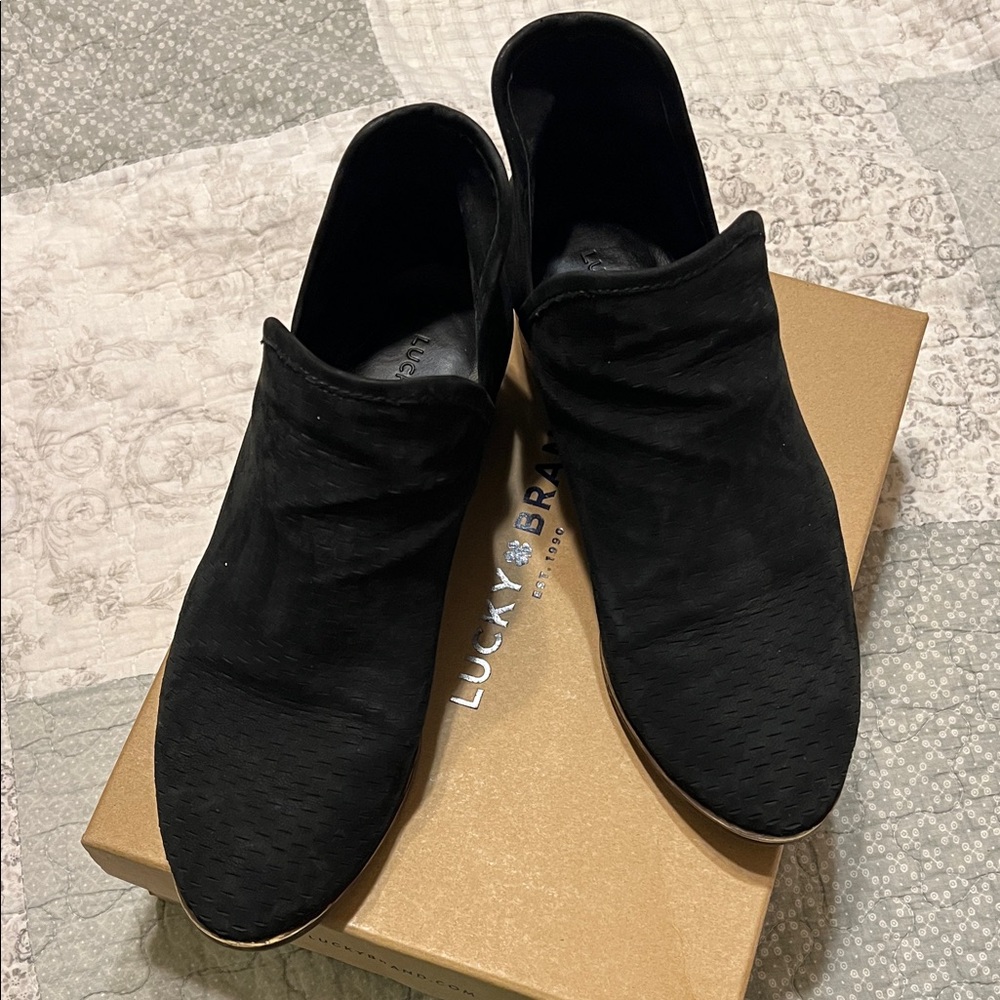 Lucky Brand Black Ankle Booties